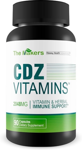 [BRSROCAEO4NWKYIU] The Makers CDZ Vitamins - Our Best Health Supplement - Vitamin C D Zinc & Herbs - Full Body Health Supplements - Cdz Supplement Vitamin C D and Zinc - Overall Health Support - Full Body Supplements