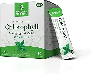 [BRSROHDRPMCBA3TZ] Nature's Sunshine Chlorophyll Stick Packs: Supercharge Your Detox and Boost Gut Health in Convenient, Delicious Stick Packs (Spearmint)