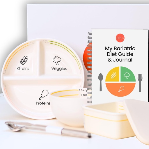 [BRSRAGL5OEFB4ET2] Uba Bariatric Must Haves Kit for Pre & Post Surgery Diet with Essential Portion Control Tools and Bariatric Guide for Gastric Sleeve, Bariatric & VSG (Bariatric Must Haves Kit)