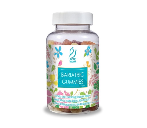 [BRSRAAIEOEHBOAA4] ACTIF Organic Bariatric Gummies with 25+ Organic Vitamins and Minerals for Bariatric Surgery, Advanced Formula - 90 Count