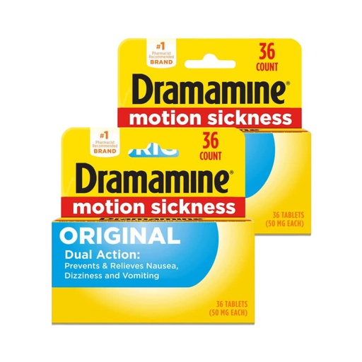 [BRSWGYD4B4BA2YDA] Dramamine Original Formula - 50 mg - 36 Tablets - 2PC