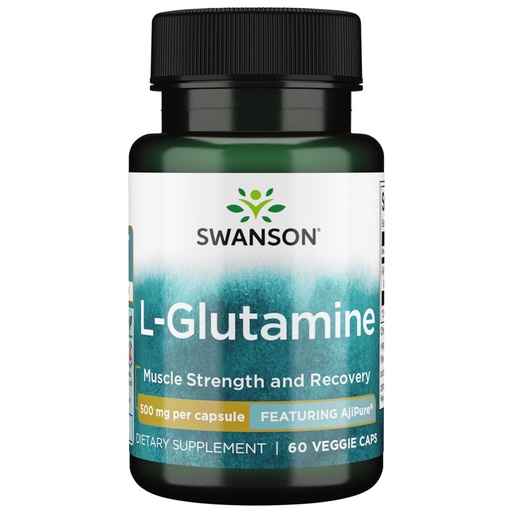 [BRSWIEL7OUIGO3LG] Swanson Amino Acid Ajipure L-Glutamine Pharmaceutical Grade 500 Milligrams 60 Veg Capsules