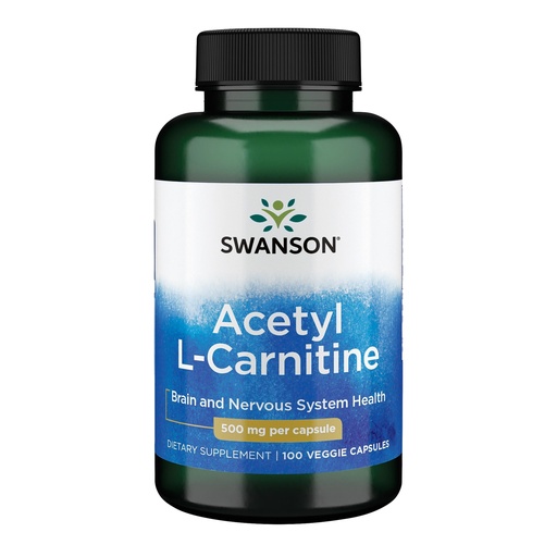 [BRSWIZI7CMNWMCQ5] Acetyl L-Carnitine 500 mg 100 Caps by Swanson Premium