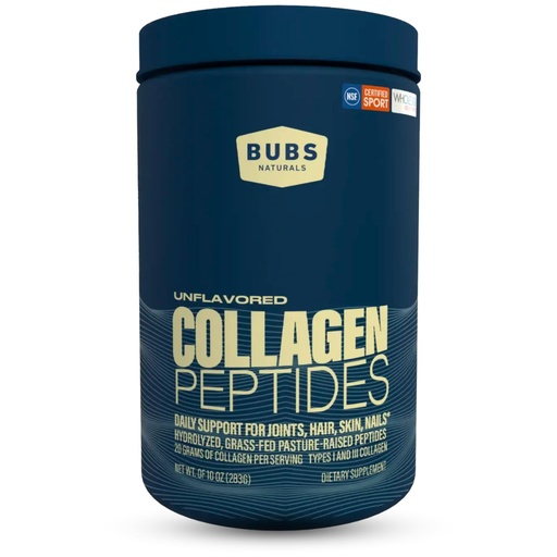 [BRSROBLRBAFW2YLU] BUBS Naturals Unflavored Collagen Peptides Powder, Best Proteins for Joints & Skin, Pasture Raised Grass Fed, Paleo and Keto Friendly, Whole30 Approved, Non-GMO Dairy & Gluten Free, 10oz, 14 Servings