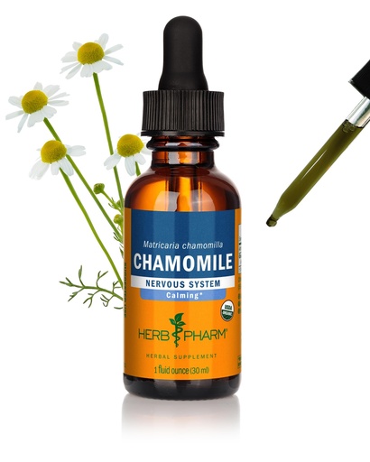 [BRSWIYT7BR6RQFD6] Herb Pharm Chamomile Liquid Extract: USDA Organic | Calming Nervous System Support, Stress Support Chamomile Supplement | Fast-Absorbing & Sugar-Free, Made with Organic Chamomile Flowers, 1 oz*