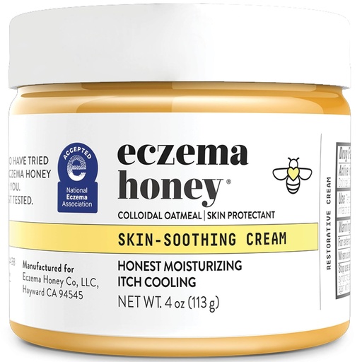 [BRSW2EL7BYMAGCLO] ECZEMA HONEY Original Skin-Soothing Cream - Organic Hand & Body Eczema Relief - Natural Honey Lotion for Dry, Itchy, & Irritable Skin (4 Oz)