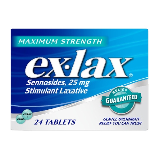 [BRSWIYYOOUMAA2Y5] Ex-Lax Maximum Strength Stimulant Laxative Constipation Relief Pills for Occasional Constipation, Gentle Laxatives - 24 Count