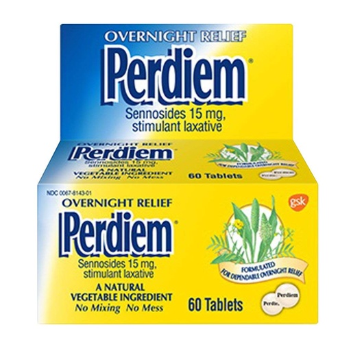 [BRSWI2Q3CZ6RYHT6] Perdiem Stimulant Laxative Pills Pills 60.0 ea. (Quantity of 4)