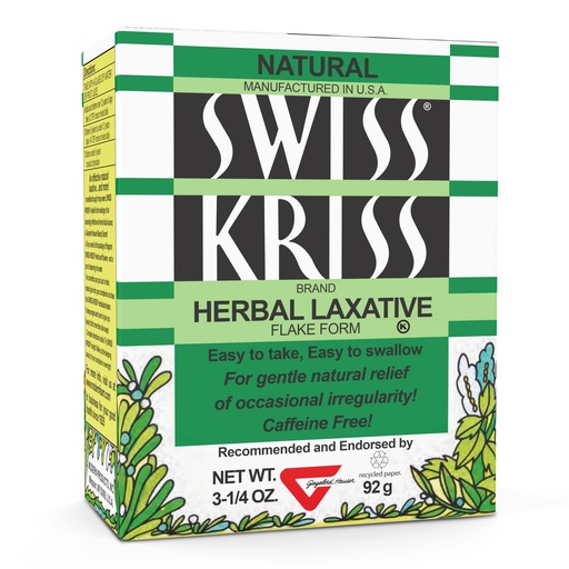 [BRSWIYTYO4HQEHA5] Swiss Kriss Herbal Laxative Flakes, 3.25 Ounce