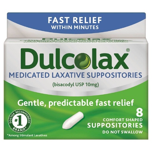 [BRSWKZD6BEIQYC3C] Dulcolax Laxative Suppositories 8 ea (Pack of 6)