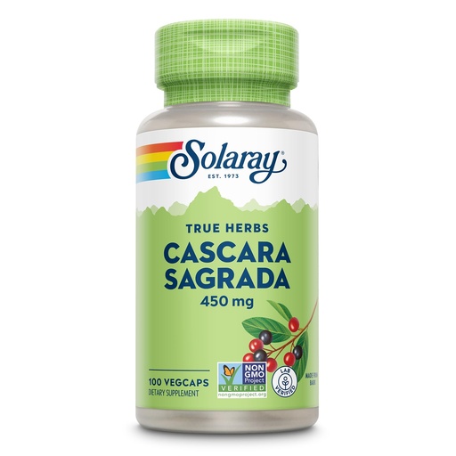 [BRSWIYT3OMAQYD3A] SOLARAY Cascara Sagrada 450 mg - Traditional Herb - Non,GMO, Lab Verified, 60 Day Money-Back Guarantee - 100 Servings, 100 VegCaps