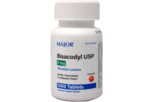 [BRSWIZA3BUNBO2LI] Major Bisacodyl Stimulant Laxative, 1000 Tablets