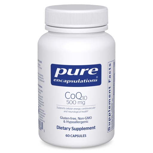 [BRSWIY37BEGRMDTE] Pure Encapsulations CoQ10 500 mg | Coenzyme Q10 Supplement for Energy, Antioxidants, Brain and Cellular Health, Cognition, and Cardiovascular Support* | 60 Capsules