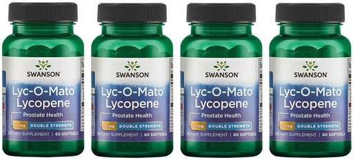 [BRSRMEIFOJ6AM33J] Swanson Double-Strength LYC-O-Mato Lycopeen 20 Milligrammen 60 Sgels (4 Pack)
