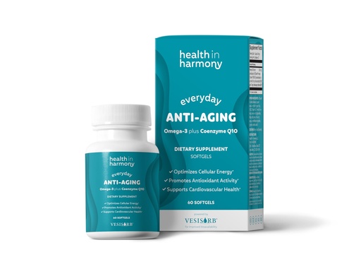 [BRSRAAQHAQAWGG3X] Everyday Anti-Aging Supplement - Omega 3 Fatty Acid Supplements + High Absorption Coq10 - Energy Supplements for Heart Health & Overall Vitality - Non GMO Softgels Powered By Vesisorb® (60 Ct)