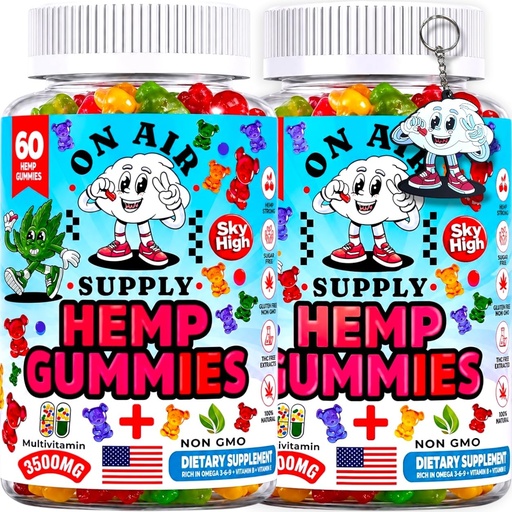[BRSRAGAHPMCAEYL7] Hemp Gummies 3,500mg 120 Count - Extra Strength Hemp Oil for Stress Relief, Sleep & Pain Support, Natural Calm & Relaxation - Vegan, Non-GMO, Gluten-Free, Fruity Flavor - Made in USA