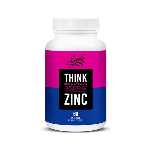[BRSRAFT7CQAWEDT2] LIVELY VITAMIN CO. Think Zinc - Vitamin C - Lemon - Honey - Immune Function - Health - Chelated Mineral Have Superior Absorption - Cold - Cough - Sick - Illness - Antioxidant - 60 Lozenges