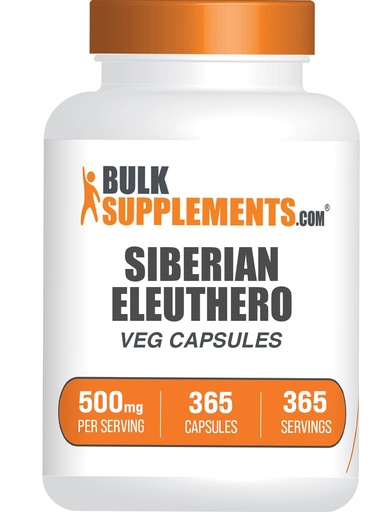 [BRSRAAATOENWKEQY] BulkSupplements.com Siberian Ginseng (Eleuthero Root) Capsules - 365 Capsules (Pack of 1)