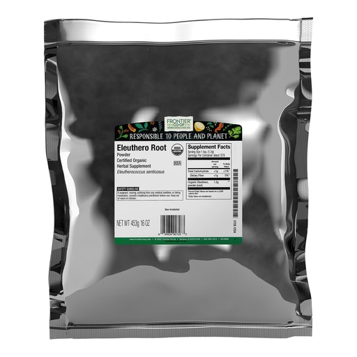 [BRSWIYQ4CUIGMCL6] Frontier Co-op Eleuthero Root Powder, Certified Organic, Kosher | 1 lb. Bulk Bag | Eleutherococcus senticosus (Rupr. ex Maxim.) Maxim.