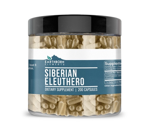 [BRSRMCYCBN5RQHTU] Earthborn Elements Siberian Eleuthero 200 Capsules, Pure & Undiluted, No Additives