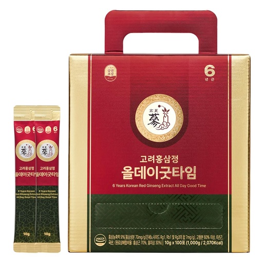 [BRSRAGQOCANG23LU] Red Ginseng Immune Shot - 6 Year Korean Ginseng - Caffeine Free HACCP 100 Sticks