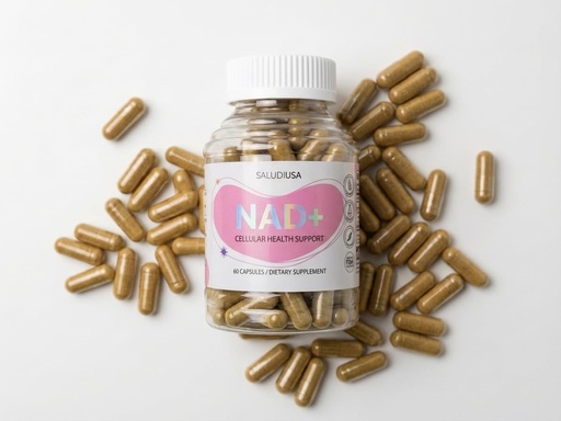 [BRSRGBQKCEMRSHTB] NAD+ with Nicotinamide Riboside & Resveratrol – Cellular Health Support – Cellular Energy & Antioxidant Support – 60 Capsules