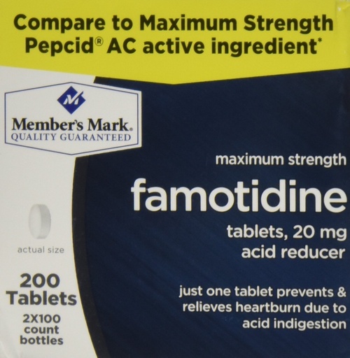 [BRSWI2Q7AICBCGA5] Member's Mark Maximum Strength 20mg Famotidine Acid Reducer - 200 Ct.