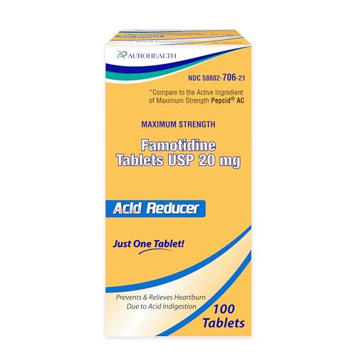[BRSWYAQHCQCAMC3L] Acid Reducer for Heartburn and Indigestion Relief, 20mg Famotidine, 100 Tablets