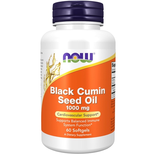 [BRSWGCAFOAPWKHLD] NOW Foods Supplements, Black Cumin Seed Oil, 1,000 mg, Cardiovascular Support*, 60 Softgels