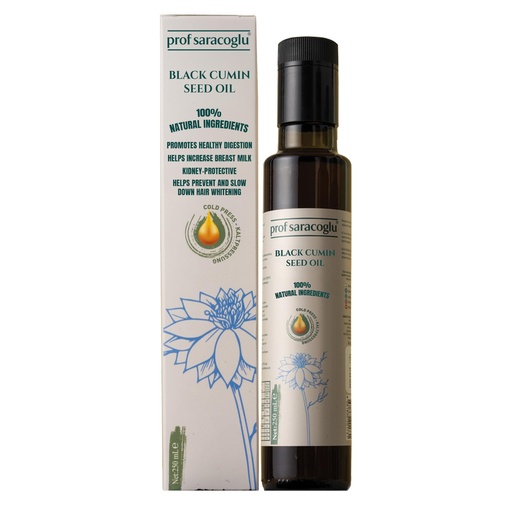 [BRSROBT6BN6QMCTU] Prof Saracoglu Premium Black Seed Oil Cold Pressed Glass Bottle- Turkish Nigella Sativa- Unrefined & Solvent Free, Liquid Black Cumin for Hair, Skin & Immune Support, Non-GMO, Mild Taste- 8.45 Fl Oz