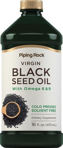 [BRSWIFDQAYIWIAI3] Piping Rock Black Seed Oil Liquid | 16 Ounces | Cold Pressed Nigella Sativa | with Omega 6 & 9 | Solvent Free Supplement | Vegetarian, Non-GMO, Gluten Free Formula