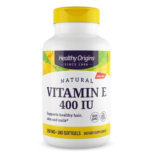 [BRSWIEDZDIMQE3Q7] Healthy Origins Vitamin E 400 IU (268 mg), 180 Liquid Softgels - Natural Mixed Tocopherols (d-Alpha, d-Beta, d-Gamma, d-Delta) - Supports Cardiovascular Health, Immune Function & Skin Cellular Support