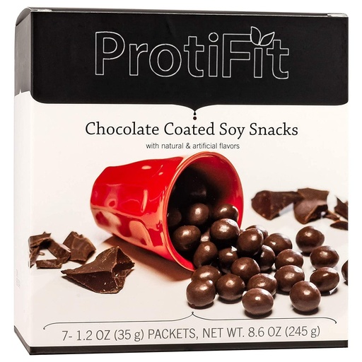 [BRSW2HABOUBWGCTJ] PROTIFIT - High Protein Soy Snack Puffs, 15g Protein, Low Calorie, Low Fat, Low Sugar, Low Carb, Ideal Protein Compatible, 7 Servings Per Box (Chocolate)