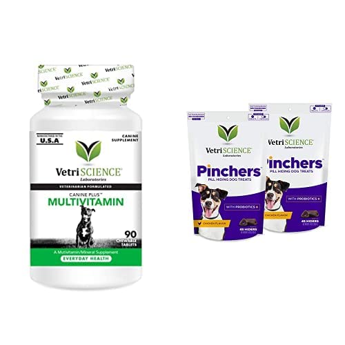 [BRSRMZQ7CB5QOHIV] VetriScience Canine Plus Multivitamin and Pinchers Pill Hiding Treats