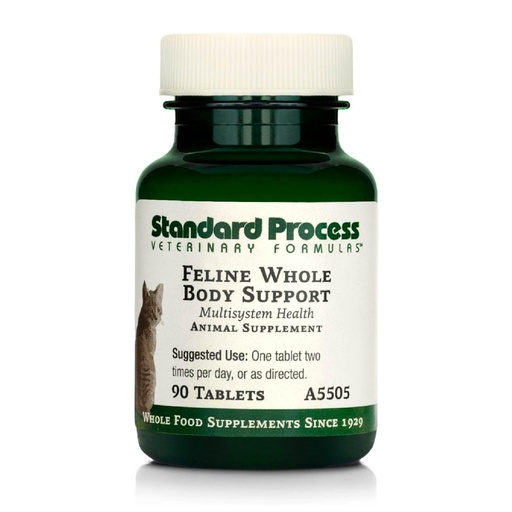 [BRSW2GAQBAIQAF3D] Standard Process Inc. Feline Whole Body Support - Nutritional Cat Supplement for Multisystem Health - Daily Maintenance - 90 Tablets