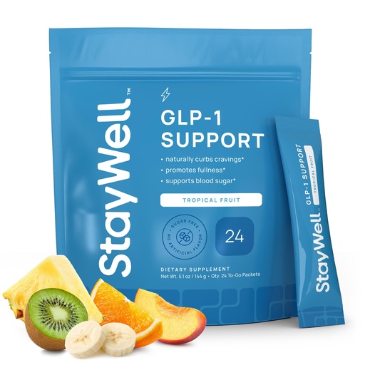 [BRSRABT6AB6QKH3F] GLP-1 Supplement | Natural GLP-1 Production | GLP 1 Booster Drink Mix to Control Appetite and Cravings | Great Tasting Metabolic Support - Yerba Mate, Garcinia Cambogia, Berberine [Tropical Fruit]