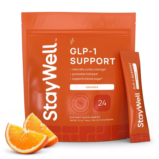 [BRSRE2QFCMFG23T2] GLP-1 Supplement | Natural GLP-1 Production | GLP 1 Booster Drink Mix to Control Appetite and Cravings | Great Tasting Metabolic Support - Yerba Mate, Garcinia Cambogia, Berberine [Orange]