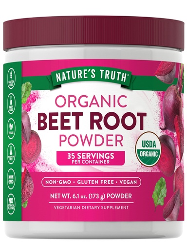 [BRSWGEL2OYBQYFDJ] Nature's Truth Organic Beet Root Powder | 6.1 oz | Vegan, Non-GMO & Gluten Free Supplement | Vegan, Non-GMO & Gluten Free Supplement