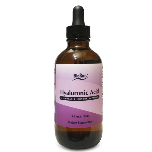 [BRSWKYQ3BEFWE2DY] BioPure Hyaluronic Acid Liquid Solution – All Natural, Plant-Based Form of Hyaluronic Acid for Oral & Topical Use that Supports Joint Lubrication, Flexibility, and Skin Hydration, Elasticity – 4 fl oz