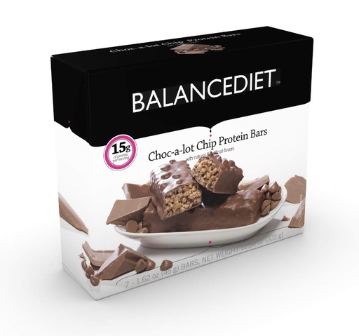 [BRSWYYYLOB7BQCT6] BalanceDiet™ | Protein Bar | 15g of Protein | Low Carb | 7 Bar Box (Choc-A-Lot Chip)