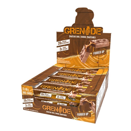 [BRSW2EIPOYPGOALH] Grenade High Protein, Low Sugar Bar - Fudged Up, 12 x 60 g