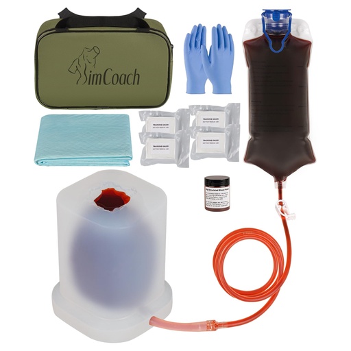 [BRSRAHYNB55GY2TG] SimCoach Wound Packing Trainer Kit, Stop the Bleeding Training Kit for Hemorrhage Control, Transparent Wound Dressing Trainer for Hemostasis Training, 0.3in