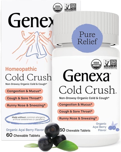 [BRSWKGYQPIMWCET6] Genexa, Cold Crush Acai Berry Organic, 60 Count