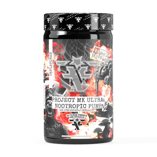 [BRSRGGQLBEBAECDV] Project MK Ultra V2 Pre-Workout, Non-Stimulant, Caffeine-Free Pump and Hydration Formula, Stackable Nootropic Support, Unflavored