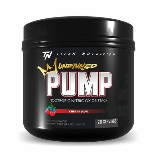 [BRSREHTQPMBWYAI4] Titan Nutrition Pump Unrivaled – 10 g Pure L‑Citrulline Nitric Oxide Boost, Stimulant‑Free Nootropic Pre‑Workout with Beta Alanine, S7, and Glycercize (Pump Unrivaled, Cherry Luau)