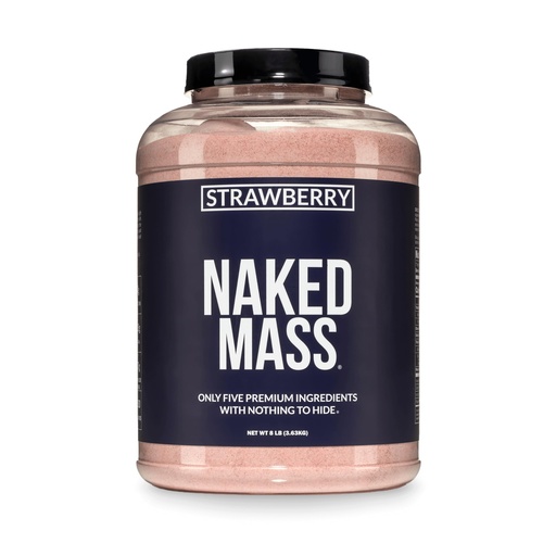 [BRSRAYY2C5YB4C3J] NAKED Strawberry Mass - 1,500 Calories, 50G Protein, Nothing Artificial. Strawberry Weight Gainer Protein Powder - 8lb Bulk, GMO Free, Gluten Free & Soy Free