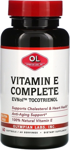 [BRSWIYQ4DEOBKEQ5] Olympian Labs Vitamin E Complete Tocomin, 200IU 60 Softgels, Fight Free Radicals, Supports Brain, Skin & Hair, 60 Servings