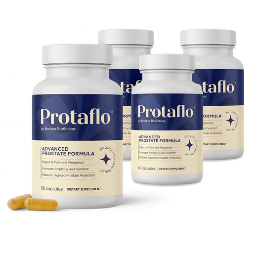[BRSRGZICAEMGO3LV] Prostate Supplements for Men 4 Pack - Supports Urinary Flow & Bladder Control | Probiotics + Black Walnut, Nettle, Turmeric, Lycopene, Pumpkin Seed, Vitamin D3 & K2, Zinc + Selenium, 60 Caps
