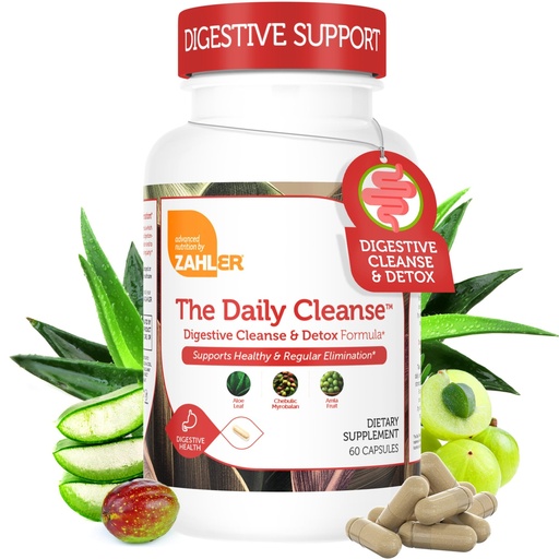 [BRSROBDYDIMRE33D] Zahler Daily Cleanse, Digestive Cleanse & Detox Formula, Supports Healthy and Regular Elimination, 60 Capsules.