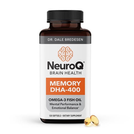 [BRSRMBT4CQFAEFDG] LifeSeasons NeuroQ Memory DHA-400 - Omega-3 Fish Oil Supplement - Mental Performance & Balance - Supports Neuro Brain Health - Protects Against Memory Loss & Improves Focus - 120 Softgels